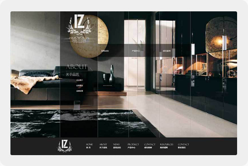 黑色的建筑装饰公司网站静态模板